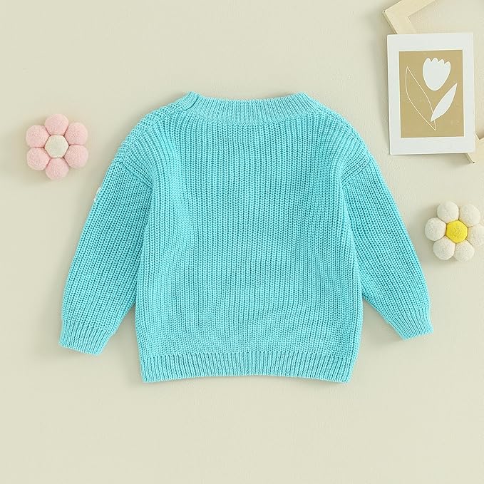 Mubineo Baby Girl Winter Clothes Cute Flower Sweater Crewneck Pullover Long Sleeve Knit Newborn Infant Sweaters