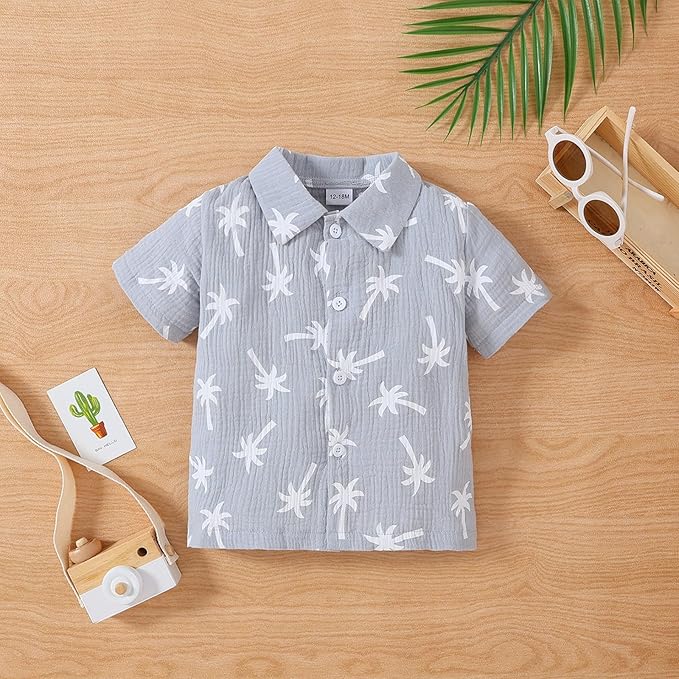 Yvowming 0-4T Toddler Baby Boy Clothes Kids Summer Truck Print T Shirt Short Set with Pockets