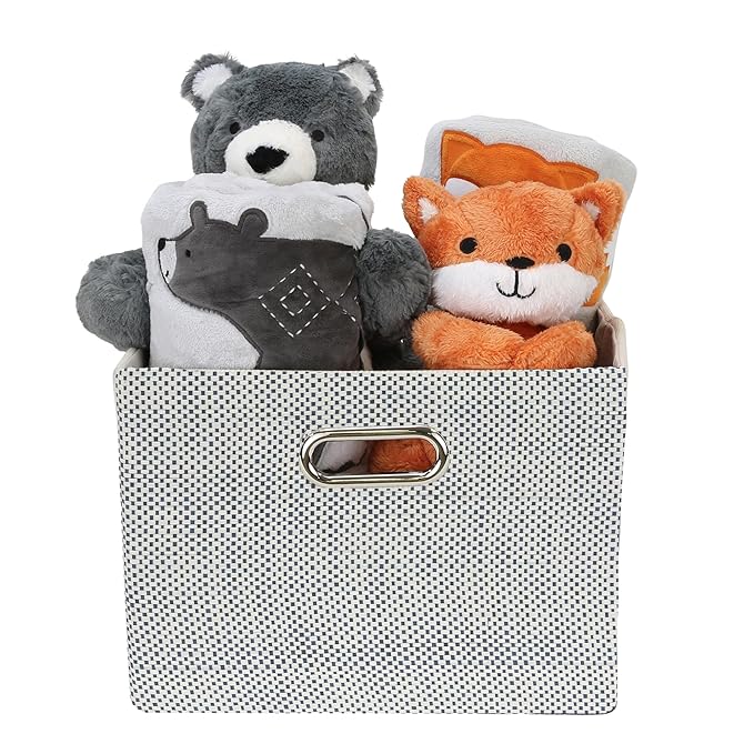 Lambs & Ivy Blue 5-Piece Baby Gift Basket for Baby Shower/Newborn Welcome Home