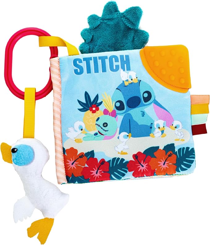 Kids Preferred Disney Baby Lilo & Stitch Soft Book: Stitch ON-The-GO Soft Book, Blue Medium