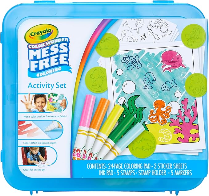 Crayola Color Wonder Mess Free Coloring Activity Set (30+ Pcs), Essential Easter Basket Stuffers for Kids, Travel Art Kit, Gift for Toddlers, Ages 3+