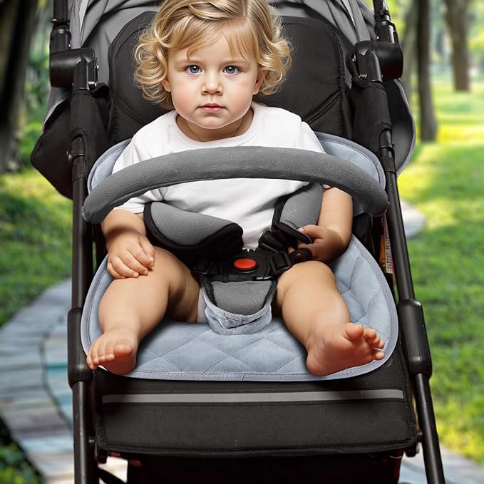 Babenest Car Seat Potty Protector Cover -Waterproof Carseat Training Liner for Baby &Toddler Shower Gift, Dry Piddle Pee Pad with Fun Designs for Strollers & Infant Car Seats (1pc Grey)