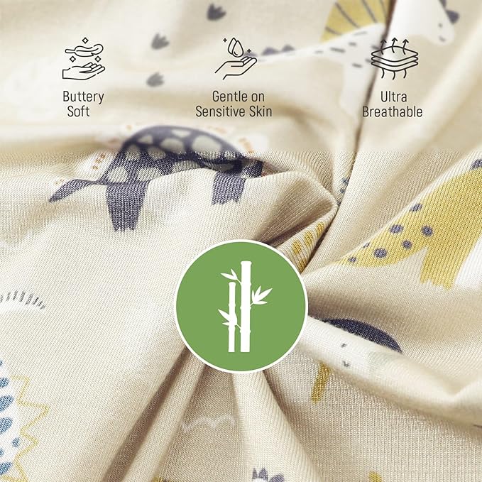 OPAWO Viscose from Bamboo Baby Pajamas Girl 2pack Mittens Cuff 2 Way Zipper Soft Footless Sleeper Baby Boy One-Piece Romper