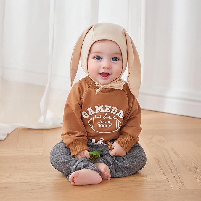 Baby Boy Fall Clothes Set Long Sleeve Crewneck Sweatshirts Pants Cute Infant Newborn Outfits 6 12 18 24 Months 2T