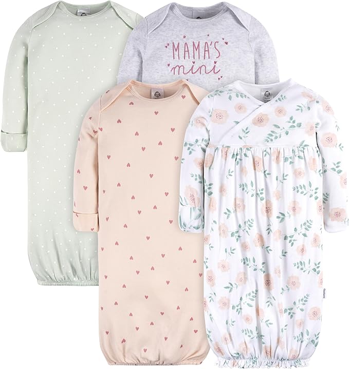 Gerber baby-girls 4-pack Sleeper Gown