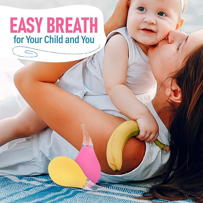 3 Pcs Nose Bulb Syringe for Baby - 3.5" Mucus Suction for Babies, Baby Bulb Syringe for Infant, Made from Odor-Free PVC & Rubber Nasal Suction for Babies - Easy to Use Infant Nose Sucker for Toddlers