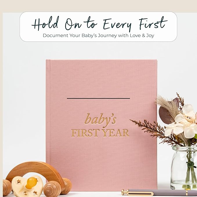 Baby First Year Book - Heirloom Keepsake Baby Memory Book to Record Important Milestones, Photos & More - Pregnancy Books (Sage Green,112 Pages)