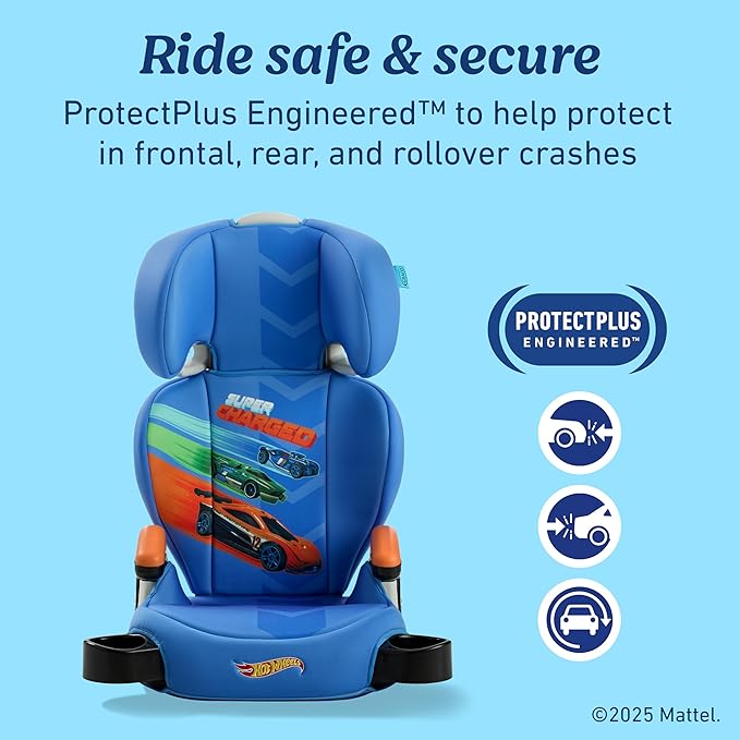 Hot Wheels x Graco Turbobooster 2.0 High Back Booster Seat, Belt Positioning Booster Car Seat for Big Kids