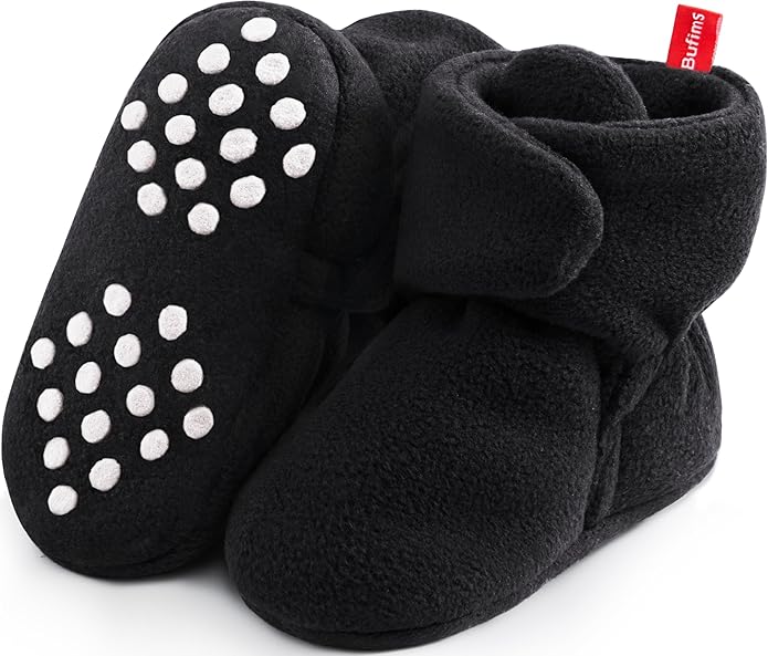 Baby Fleece Booties Newborn Unisex Booties Non-Slip Newborn Infant First Walkers Warm Shoes House Slippers for Baby Boys & Baby Girls Toddlers