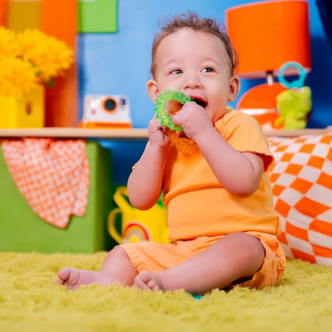 Bright Starts Chill & Teethe Water-Filled BPA-Free Baby Teething Toy, Ages 3 Months+ (Pack of 2)