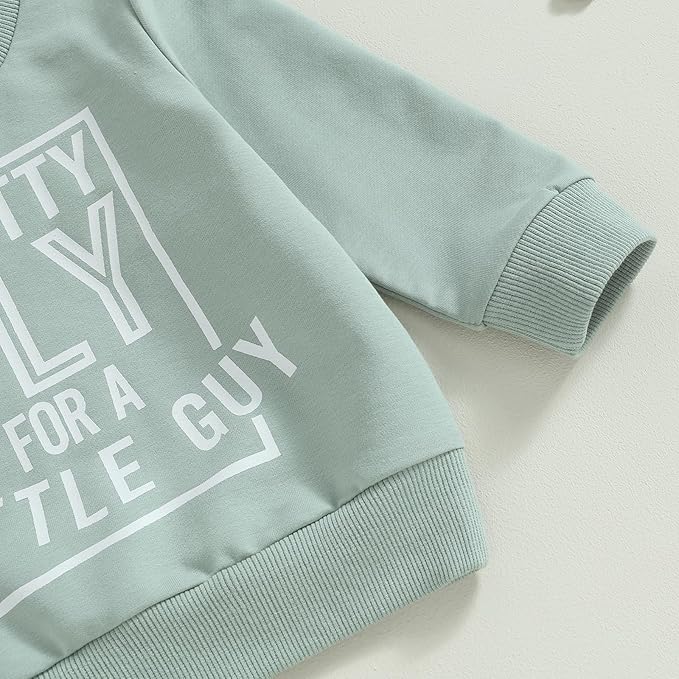 Toddler Baby Boy Fall Outfit Crewneck Long Sleeve Sweatshirt Tops Elastic Pants Jogger Cute Newborn Winter Clolthes Set