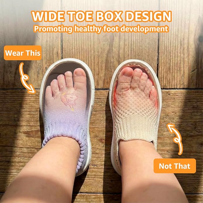 STQ Baby Socks Shoes Toddler Wide Toe Box Non-Slip Slippers Infant Walking Shoe Soft Baby Boys Girls Lightweight Sneakers