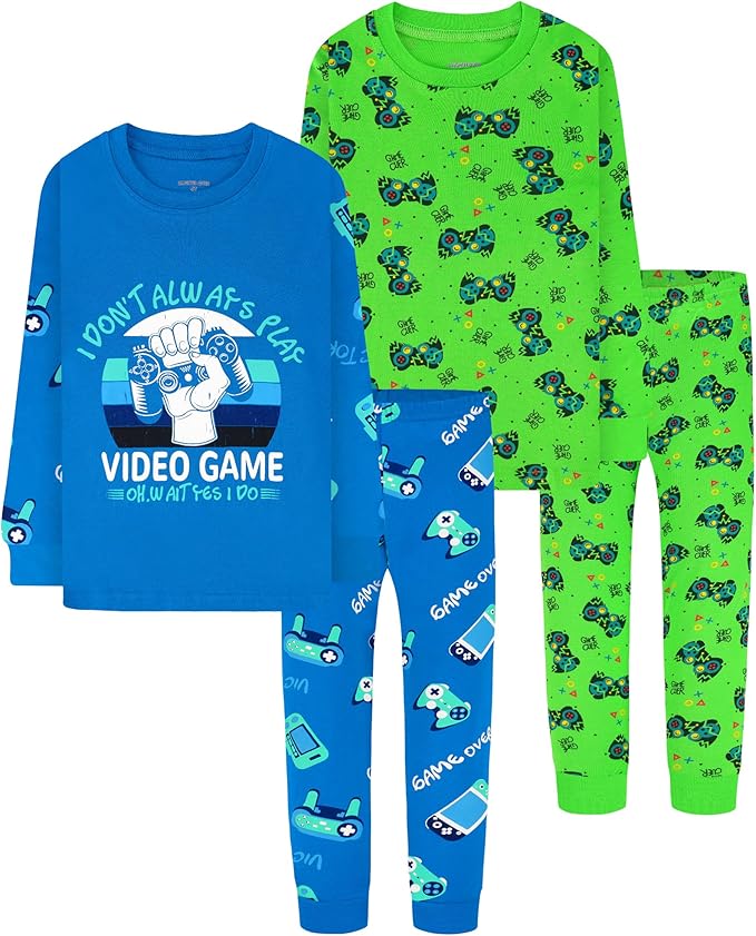 DAUGHTER QUEEN Boys 100% Cotton Long Sleeve Pajamas Size 18Months-12Years