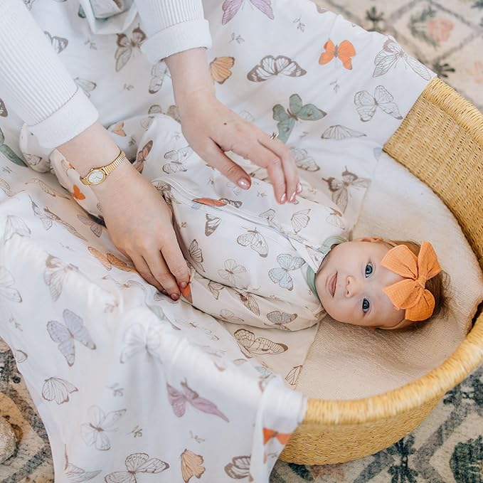 Copper Pearl Large Premium Knit Baby Swaddle Receiving Blanket Luna