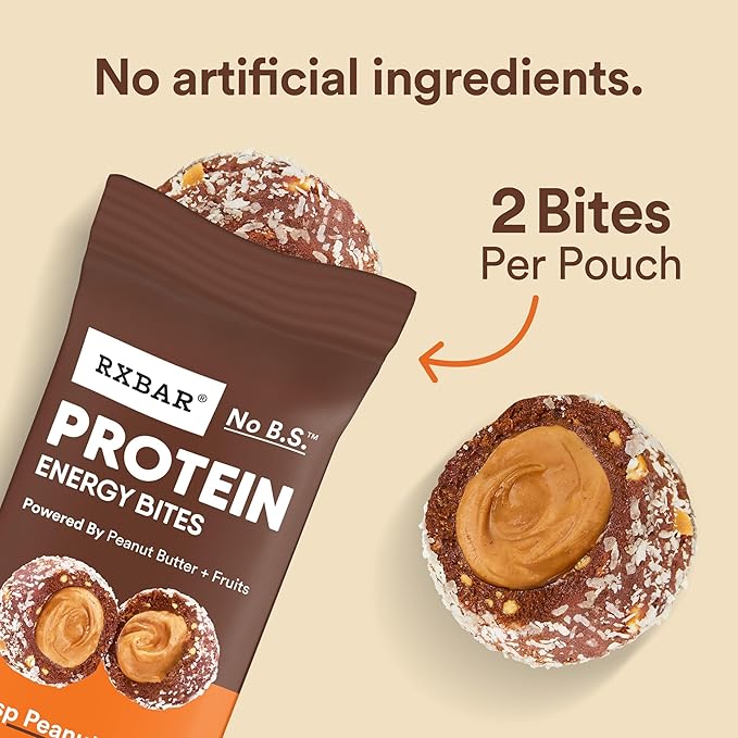 RXBAR Protein Energy Bites, Gluten Free Energy Snacks, Protein Snacks, Variety Pack (20 Bites)
