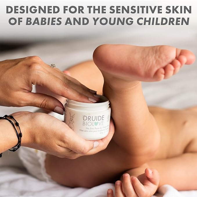 BioLove Diaper Rash Cream, Organic No Zinc Paste For Diaper Rash Treatment Cream, With Shea Butter and Oatmeal, Gentle Baby Care Essentials – 60 g (2.11 oz Bottle Size Chamomile Made in Canada