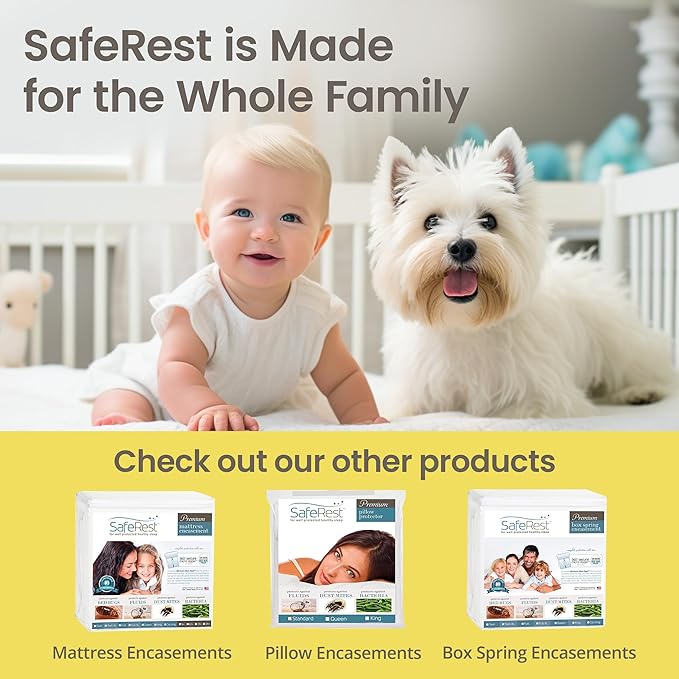 SafeRest Waterproof Mattress Protector Crib Size – Absorbent Breathable Soft Fitted Bed Cover with Stretchable Pockets – Machine Washable Crib Mattress Cover