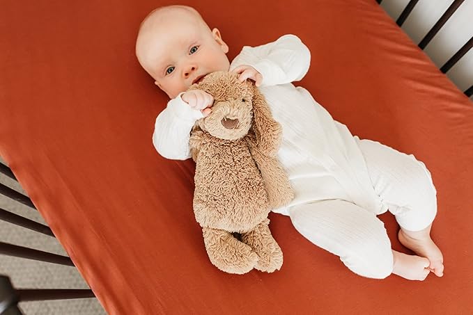 Copper Pearl Premium Knit Baby Crib Sheets for Boys and Girls Breathable and Soft, Fitted Crib Sheets for Standard Baby Mattresses, Moab