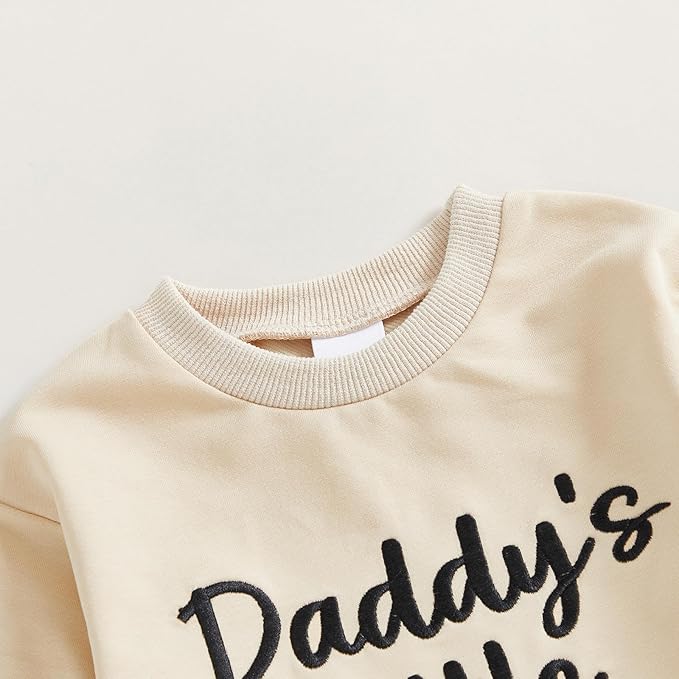 Infant Baby Boy Fall Clothes Set Funny Letter Sweatshirt Pant Outfit Toddler Winter Clothes 6 12 18 Months 2T 3T