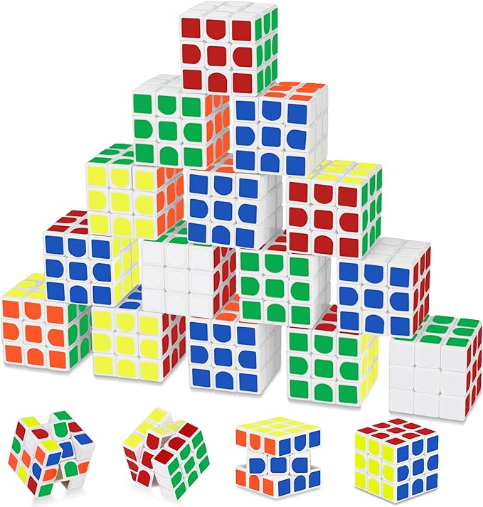 Mini Cube 20 Pack Magic Cube, Puzzle Party Favors for Kids Party Puzzle Game Toys Classroom Rewards & School Prize for Students, Stress Relief Toys Goody Bag Filler Birthday Easter Gift