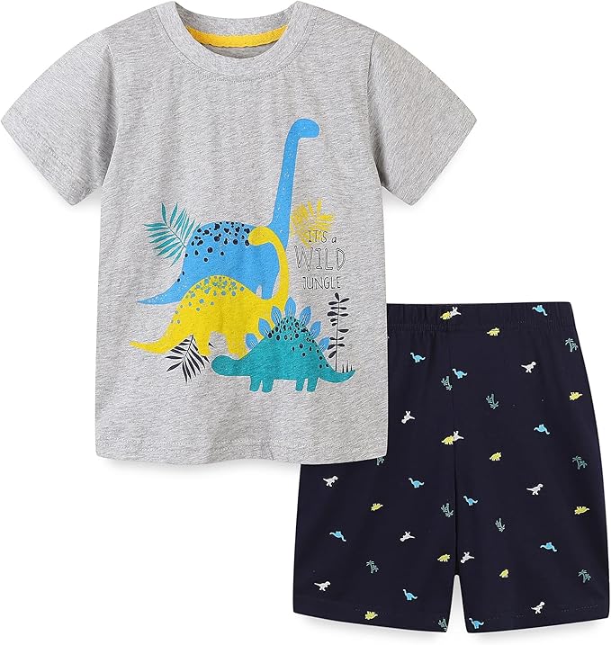 Baby Toddler Boy's Cotton Short Sleeve Tshirt and Short Set