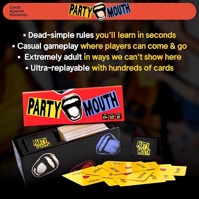 Party Mouth by Cards Against Humanity • A Fast and Filthy Adult Party Game • Mind Meld with Friends and Shout Absurd Phrases