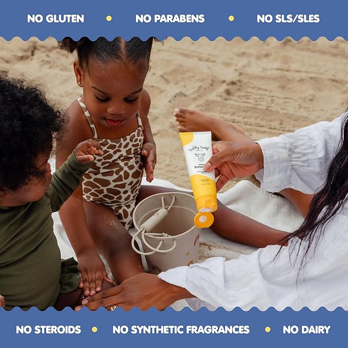 Tubby Todd Face and Body Mineral Sunscreen Kit for Baby, Toddler and Kids - Sunscreen 4 Fl Oz and Sunstick 0.5 Oz Duo Bundle - Fragrance-Free (Pack of 2)