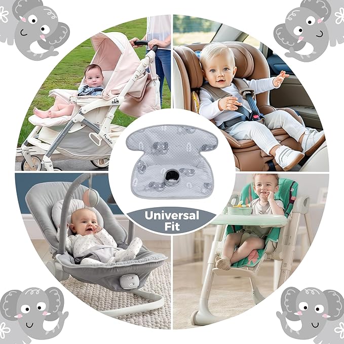 Piddle Pad, Car Seat Potty Training Protector- Waterproof Car Seat Liner with Anti-Slip Backing, Machine Washable Cover for Baby Toddler Carseat, Stroller (Gray, 2PC)