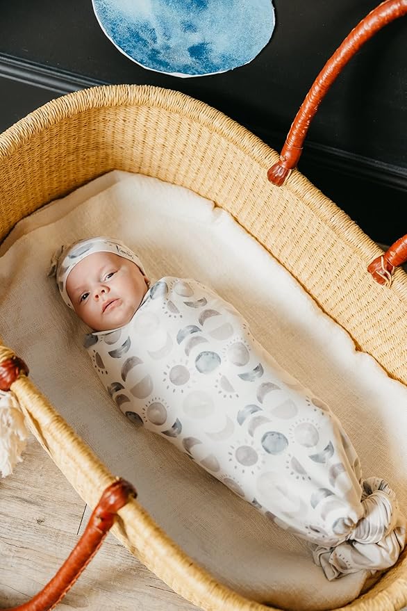 Copper Pearl Baby Swaddle Blanket - Premium Knit Baby Blanket, Large Soft Stretchy Receiving Blankets for Baby Boy and Girl, Swaddles for Newborn, Infant, and Toddler (Eclipse)