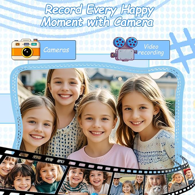 Kids Smart Toys Phone for Boys, Toddler Cell Phone with 3.97" Touch Screen, Children Learning Cell Toy Phone with Camera, Game, Music Player, Christmas Birthday Gifts for Kids Age 3-12