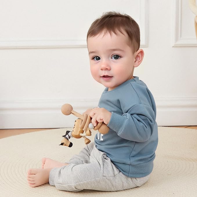 wdehow Toddler Baby Boy 2Pcs Outfits Letters Print Pullover Tops + Drawstring Pants Set Fall Winter Clothes
