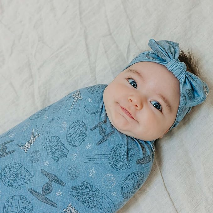 Copper Pearl Large Premium Knit Baby Swaddle Receiving Blanket Starships