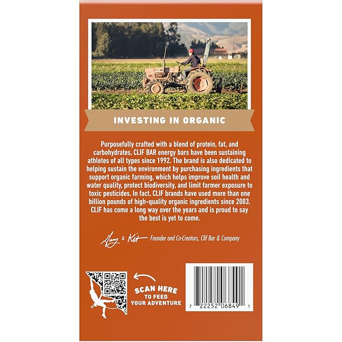 CLIF BAR - Energy Protein Bars - Crunchy Peanut Butter - Made with Organic Oats - Energy Bars - Non-GMO - (15 Pack)