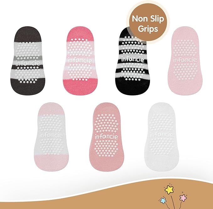 Organic Cotton Baby Socks 0-6 Months Soft for Infants Breathable, Newborn Socks Girls boys Animal Design