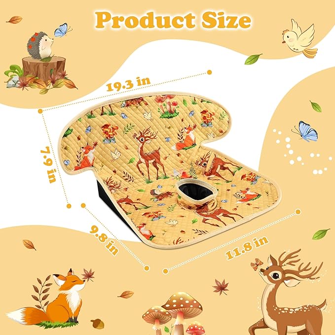 Babenest Car Seat Potty Protector Cover -Waterproof Carseat Training Liner for Baby &Toddler Shower Gift, Dry Piddle Pee Pad with Fun Designs for Strollers & Infant Car Seats (2pcs Yellow)