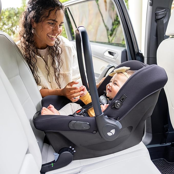 Joie Mint Latch Baseless Infant Car Seat – Lightweight, Built-in Rigid Latch Connectors and Side Impact Protection – No Base Installation Required (Thunder)