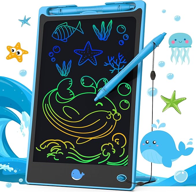 Hockvill LCD Writing Tablet for Children 8.8 Inch, Toys for Girls Boys Drawing Pad for 3 4 5 6 7 Year Old Kids Toys, Children’s Day Valentines Gift for Kids, Toddler Doodle Board Travel Essentials