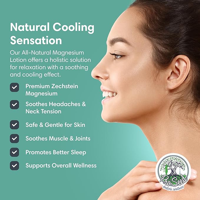 Herbal Magnesium Lotion for Kids - Magnesium Body Rub for Bedtime & Sleep - Food-Grade Ingredients Toddlers & Adults - After Workout - Moisturizes & Hydrates Legs, Feet & Body - Relieve Tansion - 2oz