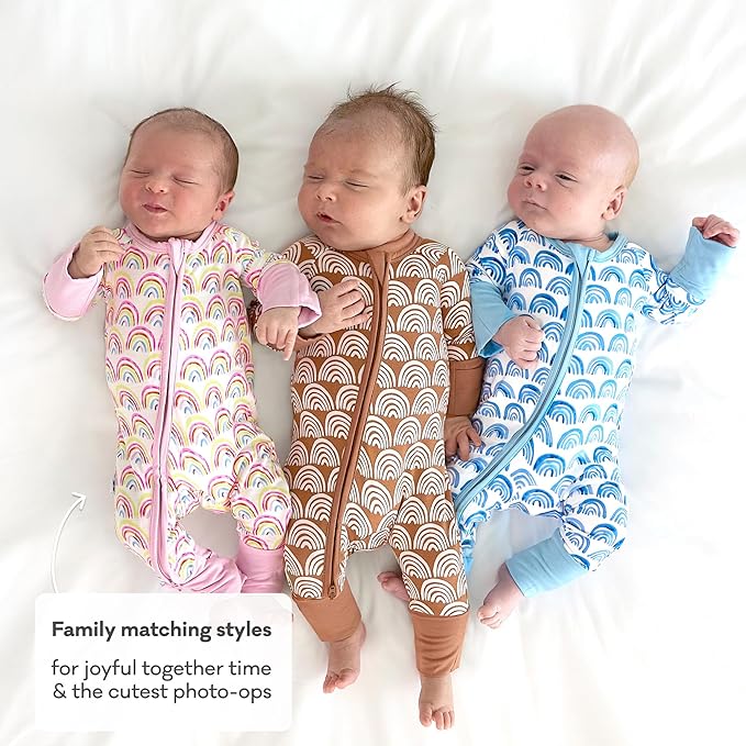 Little Sleepies Pajamas for Baby Boys & Girls, Viscose from Bamboo Baby Pajamas, Preemie & Newborn Sleepers, 2-Way Zipper PJs