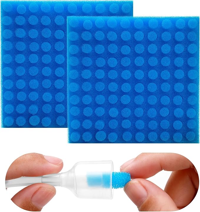 200-Pack of Premium Nasal Aspirator Hygiene Sponges, Replacement for Nosefrida Nasal Aspirator Filters, BPA, Phthalate & Latex-Free (200 Count)