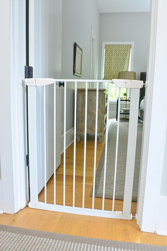 Cardinal Gates XTPPG Extra Tall Pressure Mounted Baby Gate - Adjustable Indoor Dog Gate - 36 Inch Tall Steel Safety Gate for Kids & Pets - 29.5 to 32.5 Inches Wide - White