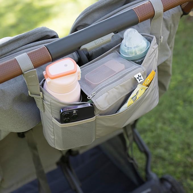 Tiny Twinkle Universal Stroller Organizer with Adjustable Strap - Waterproof Stroller Caddy Fits Baby Jogger, Nuna, Graco, Donna and Bugaboo Strollers (Luna?