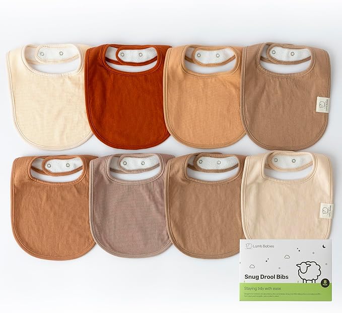 Snug Baby Drool Bibs, Absorbent, Lightweight, and Premium Cotton Baby Bibs for Drooling and Teething