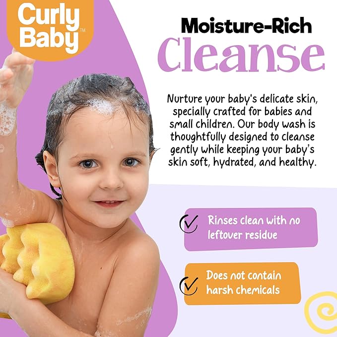 Baby Body Wash – Fragrance-Free, Gentle Moisturizing Cleanser for Sensitive Skin – Baby Bath Essentials, Hypoallergenic, Tear-Free, Skin Care for Kids, Leaves Skin Soft & Hydrated – 16oz