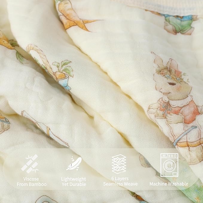 Ultra-Soft Muslin Baby Towel - 32 x 32 Inches, Ideal for Bath & Beach, Suitable for Both Boys & Girls from Newborns to Toddlers