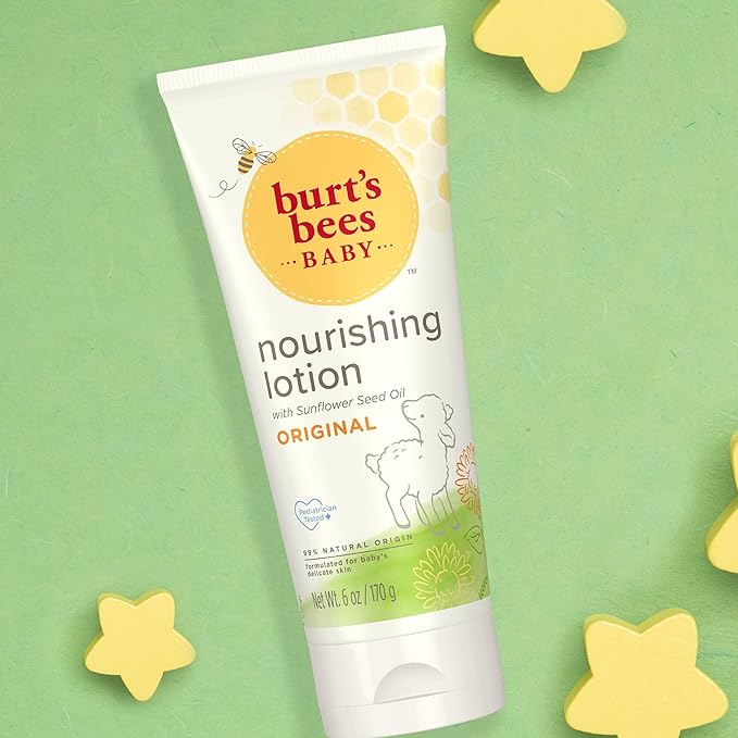 Burt's Bees Baby Nourishing Lotion, Original Scent Baby Lotion - 6 Ounce Tube - Pack of 3