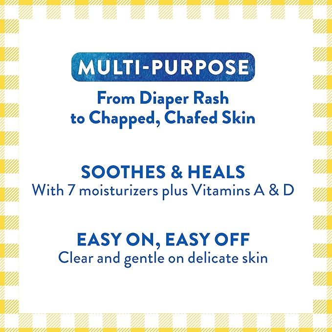 Balmex Multi-Purpose Healing Ointment & Skin Protectant for Diaper Rash and Chafing, with Petrolatum, 7 Moisturizers and Vitamins A&D, Pediatrician Recommended and Paraben-Free, 3.5oz
