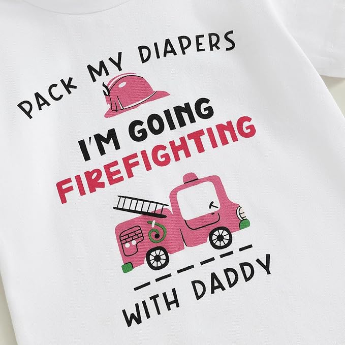Toddler Baby Boy Clothes Summer Short Sleeve Trucks Tractors Print T-Shirt Tops Solid Color Shorts Set Casual Outfit