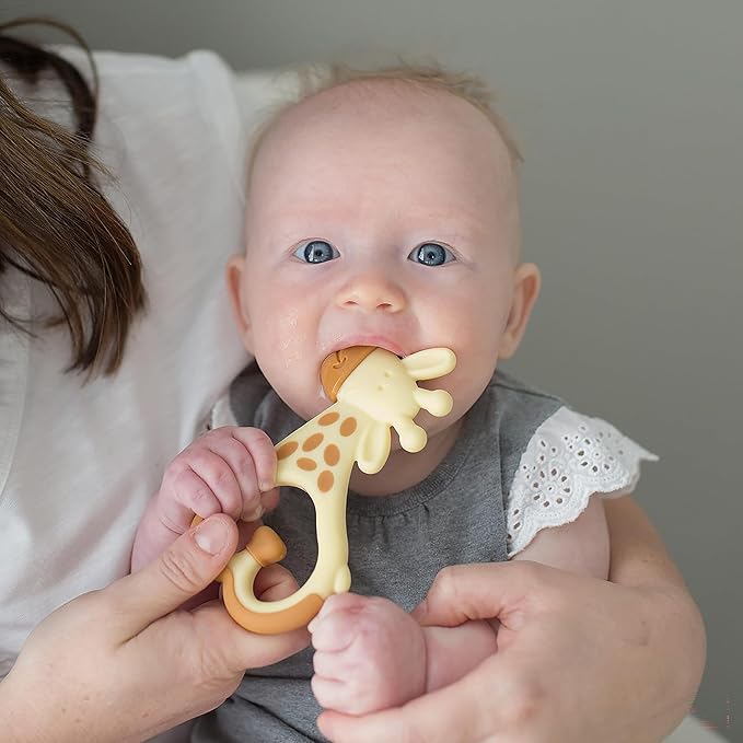 Dr. Brown's Ridgees Giraffe, Massaging Baby Teether, Designed by a Pediatric Dentist, BPA Free, 3m+ (Pack of 2)