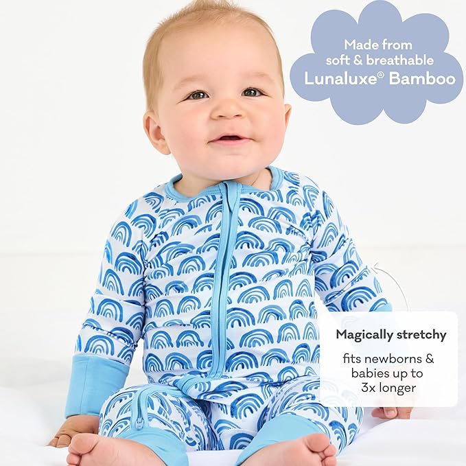 Little Sleepies Pajamas for Baby Boys & Girls, Viscose from Bamboo Baby Pajamas, Preemie & Newborn Sleepers, 2-Way Zipper PJs